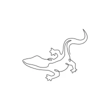 One Line Rock Lizard Drawing – Easy and Fun for Beginners