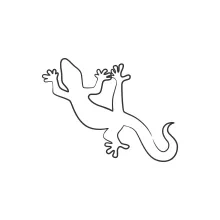 One Line Reptile Lizard Drawing: Build Drawing Confidence with Simple Animal Shapes
