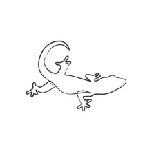 One Line Lizard Drawing: Practice Small Animal Forms with Easy Line Technique
