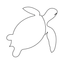 Simple Sea Turtle One Line Drawing: An Ocean Animal to Practice
