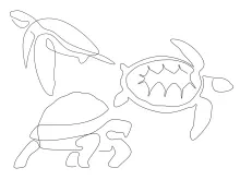 One-Line Sea Turtles Drawing: Practice Drawing Ocean Animals Together
