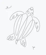 One Line Sea Turtle Drawing: Simple Art for Beginners