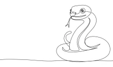 Easy One Line Snake Sketch: Great Reptile Art for All Skill Levels