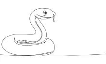 Easy Snake Drawing in One Line: Practice Reptile Shapes with Ease