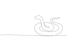 One Line Snake Drawing: Curved Reptile Forms for Easy Art Practice