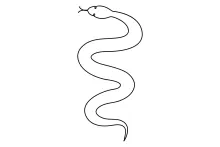 One Line Poisonous Snake Drawing: Learn Reptile Shapes Easily