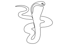Easy Snake Drawing in One Line: Reptile Art for Beginners