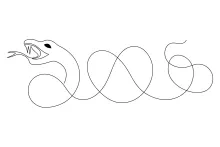 One Line Venomous Snake Sketch: Explore Nature with Simple Drawing
