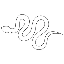 One Line Venomous Snake Drawing: Practice Alert Animal Forms with Simple Art