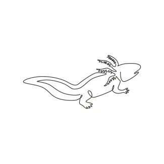 adorable axolotl Adorable Axolotl Drawing Using One Line: Build Drawing Confidence with Unique Creatures