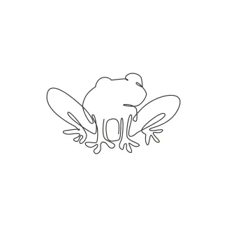funny frog One-Line Funny Frog Drawing for Practicing Character and Motion