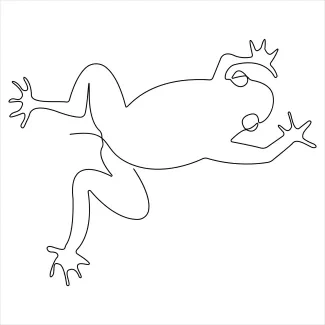 simple frog Beginner One-Line Frog Drawing: Practice Drawing with No Erasing Needed