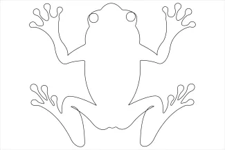 frog Draw a Frog with a Single Line to Practice Shape Simplification
