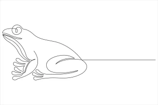 frog One-Line Drawing of a Frog: A Simple Exercise for Learning Proportion