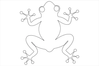frog Easy Frog Drawing in One Line for Young Artists Exploring Animal Shapes