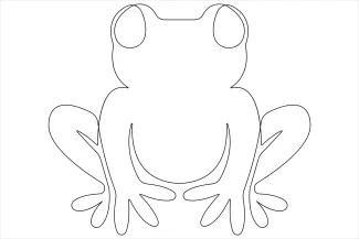frog One-Line Frog Drawing for Practicing Symmetry and Basic Animal Forms