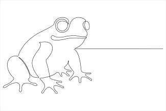 frog Learn to Draw a Frog Using One Line: Improve Focus with Easy Animal Shapes