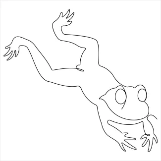 simple frog Simple One-Line Frog Drawing to Build Drawing Rhythm and Relaxation