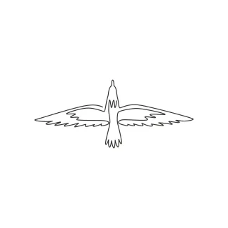 Simple One Line Albatross Drawing: Learn Long Wings and Smooth Body Shapes