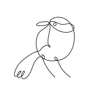 Cute Bird One Line Drawing: Learn to Sketch Small Birds with Just One Line