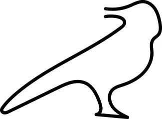 "One-Line Crow Drawing: A Minimalist Study of Intelligence and Mystery"
