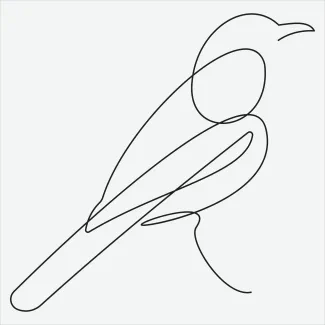 "Minimalist One Line Bird Drawing: Capturing Nature’s Energy in Simple Art"