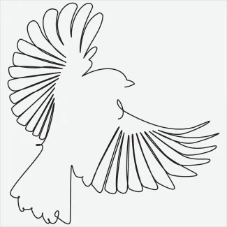"Minimalist One Line Bird Drawing: Capturing Nature’s Energy in Simple Art"