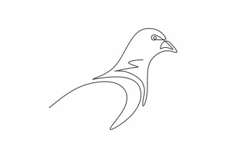 "Minimalist One Line Pigeon Drawing: A Practical Approach for Urban Wildlife Art"