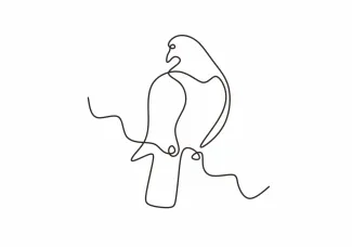 "One Line Dove Drawing: A Simple Art Style Representing Peace and Serenity"