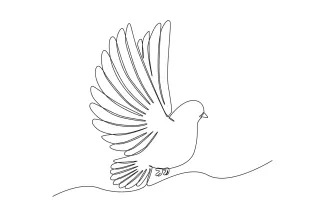 One-Line Flying Dove Drawing: Discover Shape and Peace Symbolism in Simple Art