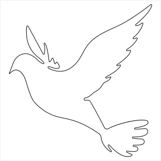 Dove One Line Drawing: Learn Calm Bird Shapes with Simple Drawing Steps
