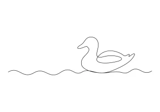 One Line Duck Drawing: Learn to Sketch Simple Animal Shapes with Confidence