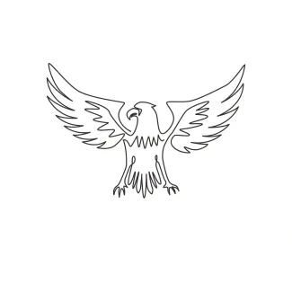 One Line Heroic Bird of Prey Drawing: Build Confidence with Bold Animal Shapes