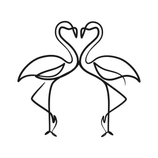 Easy One-Line Flamingo Drawing: Learn Balance and Body Structure with a Single Line
