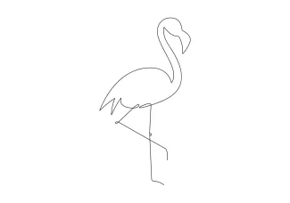 Flamingo One Line Art for Beginners: Practice Animal Drawing with Simple Forms