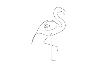 Easy Flamingo Drawing in One Line: A Clear and Fun Way to Learn Animal Shapes
