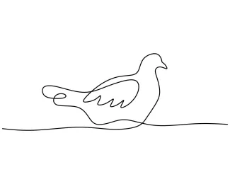 Simple One-Line Golden Pheasant Art: Train Observation Using Striking Bird Shapes