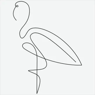 "One-Line Flamingo Drawing: A Minimalist Approach to Capturing Vibrant Beauty"