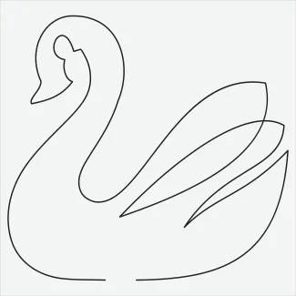 Swan "One-Line Swan Drawing: A Minimalist Study of Elegance and Tranquility"