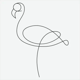 "One-Line Flamingo Drawing: A Minimalist Approach to Capturing Exotic Beauty"