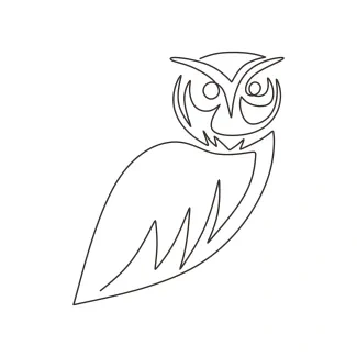 "Minimalist One Line Owl Drawing: Capturing Wisdom in Simple Form"