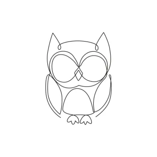 One-Line Owl Drawing for Beginners: Learn Animal Shapes with Minimal Lines
