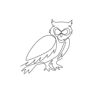 Elegant Owl One-Line Drawing: Practice Detail and Simplicity in One Movement