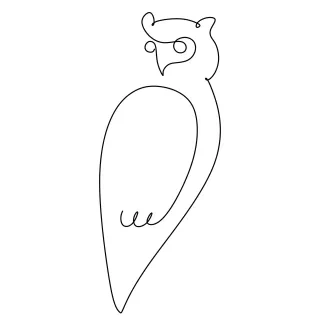 One-Line Perching Owl Drawing: Build Steady Drawing Habits with Simple Animal Forms