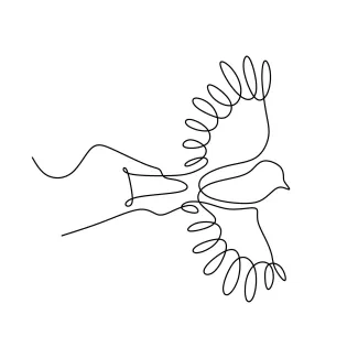 Swallow Bird Flying "One Line Art of a Flying Swallow: A Minimalist Approach to Capturing Motion"