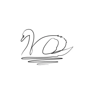 Swan One-Line Swan Drawing: Practice Curved Neck and Calm Bird Shapes in Simple Art