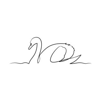 Swan "One-Line Swan Drawing: A Minimalist Approach to Capturing Elegance"