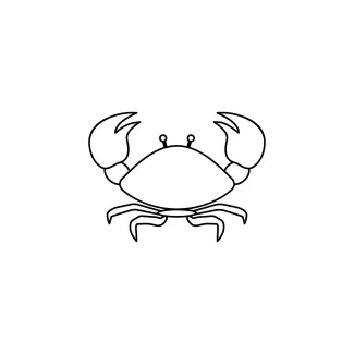 Crab Learn One-Line Art by Drawing a Crab with Easy Lines and Clear Features