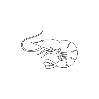 Shrimp Easy Shrimp One-Line Drawing: Boost Focus and Fine Motor Skills