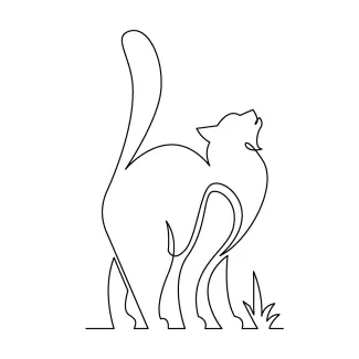 Cat Drawn with a Single Line – A Relaxing and Educational Way to Practice Art